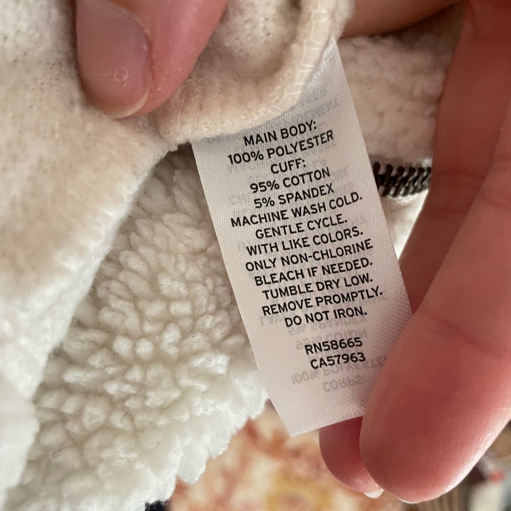 BP White Cozy Sherpa Long Hoodie XL - Picture 6 of 6